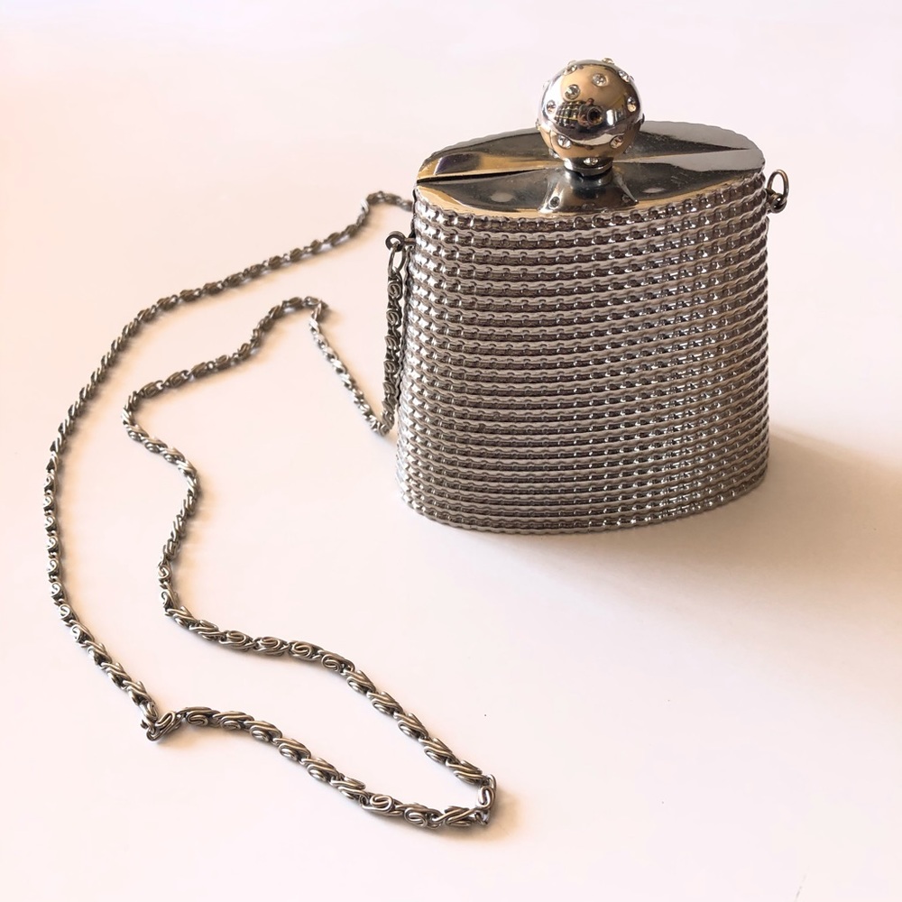 Vintage Silver Mini Chain Shoulder Bucket Bag - Picture 2 of 9